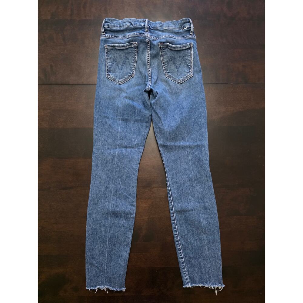 Mother High Waisted Looker Ankle Fray Jean Walking On Coals Size 28 - Picture 7 of 7